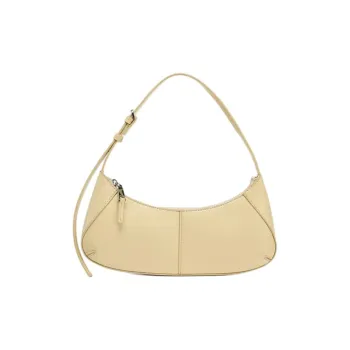 ZARA Polyurethane Shoulder Bag Women's Vanilla Yellow