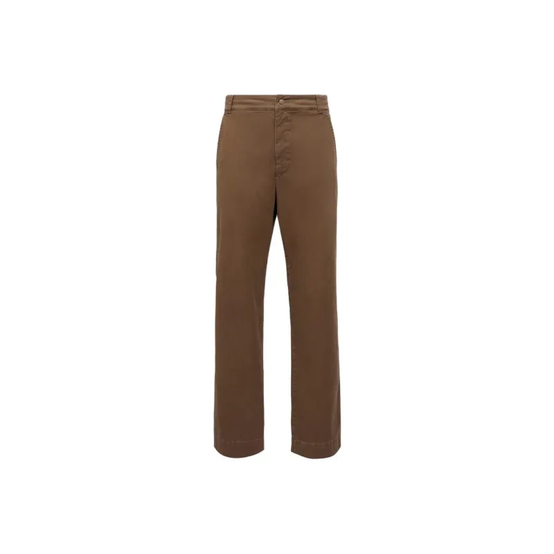Moncler FW25 Cotton Gabardine Trousers Casual Pants Men's Brown-0