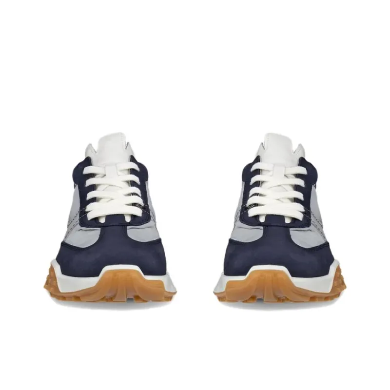Ecco RETRO Low Top Casual Shoes Women's White Blue-3