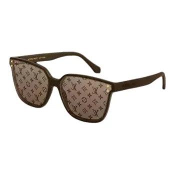 LOUIS VUITTON Injection Molded Square Sunglasses Unisex Brown