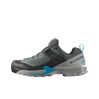 SALOMON X Ultra ALPINE Cushioning Waterproof Support Low Top Hiking Shoes Men's Gray Blue