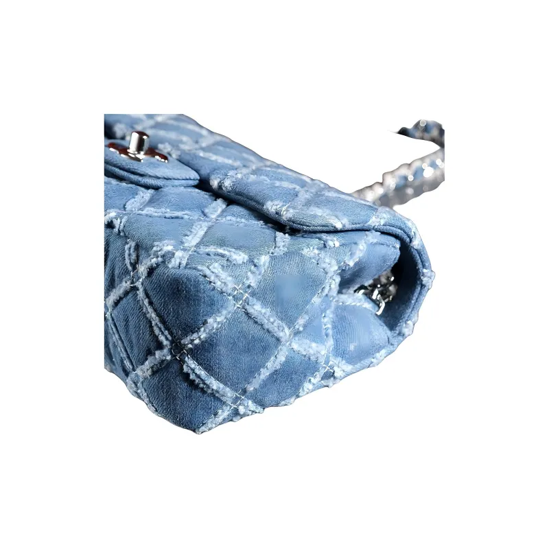 CHANEL Classic Flap CF Denim Flap Bag, Shoulder Bag, Crossbody Bag Medium Size Women's Denim Blue-4