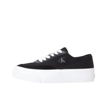 CKJ CALVIN KLEIN JEANS Low Top Canvas Shoes 3cm Women's Black