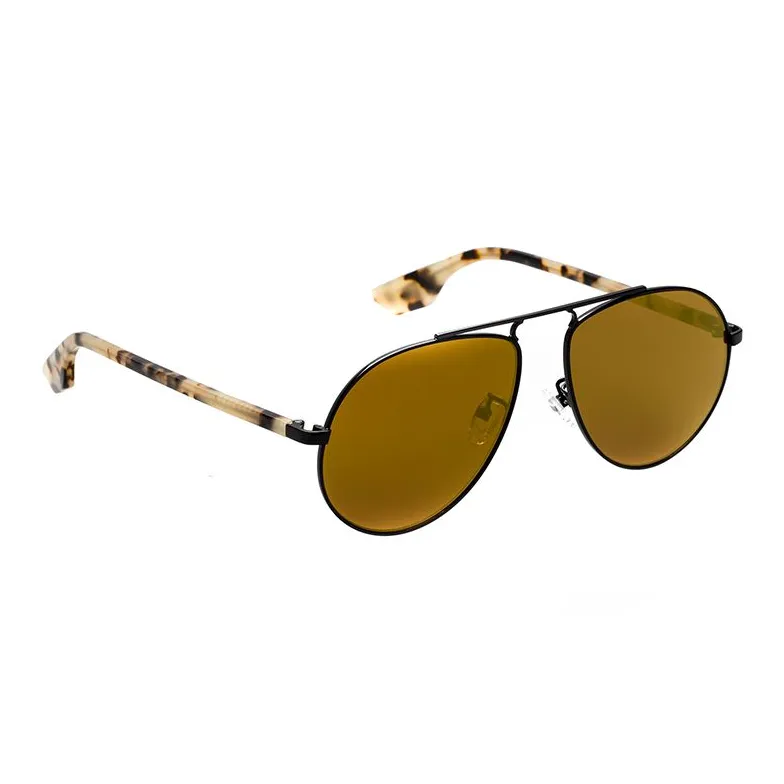 McQ Alexander McQueen Metal Aviator Sunglasses Unisex Yellow-2