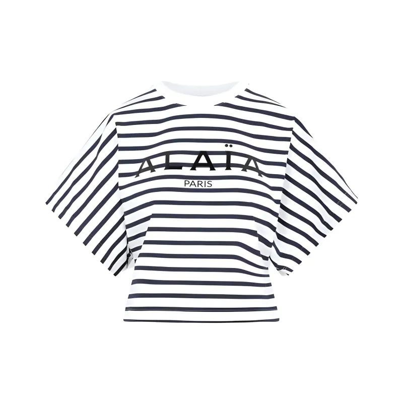Alaia T Shirts Women's Black/White-0