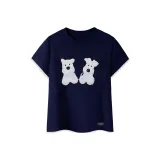Women's Lace Crew Neck Navy