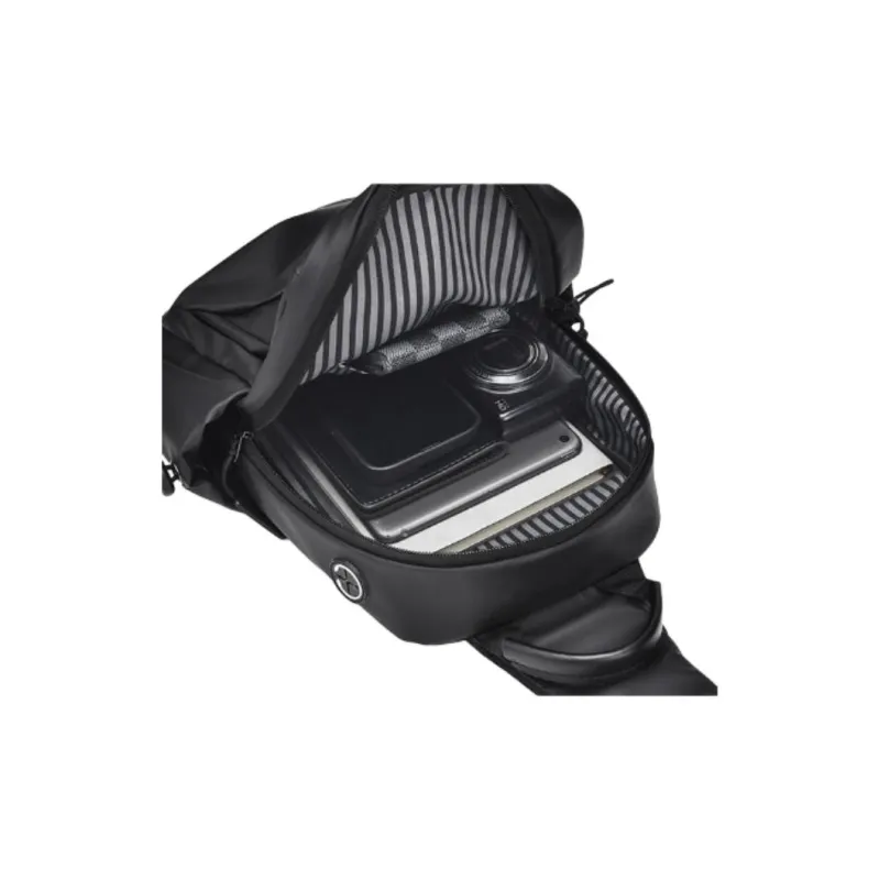 Techson Oxford Sling Bag Unisex Black/Blue/Gray-4
