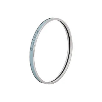 HERMES Enamel Bangles Unisex Blue