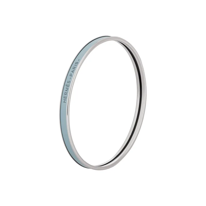HERMES Enamel Bangles Unisex Blue-0