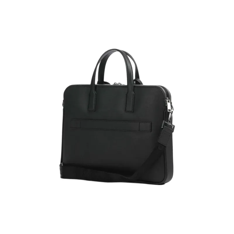 HUGO BOSS Leather Briefcase Men's Black-1