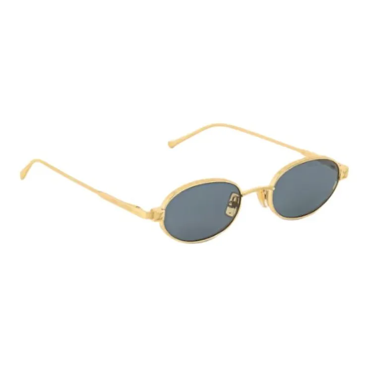 LOUIS VUITTON Metal Oval Sunglasses Men's Gold-2