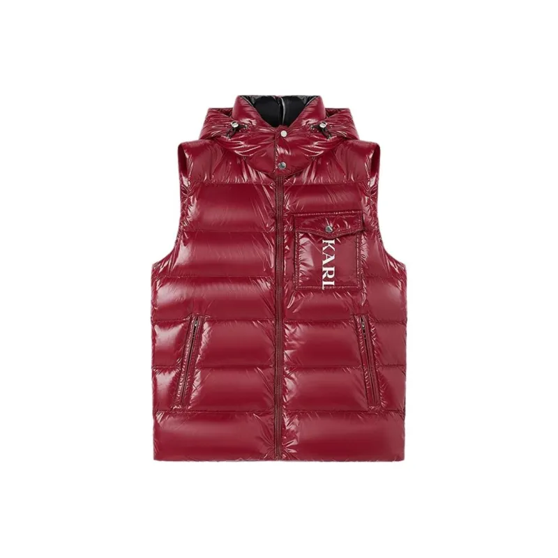KARL LAGERFELD FW24 Vest Men's Burgundy-0