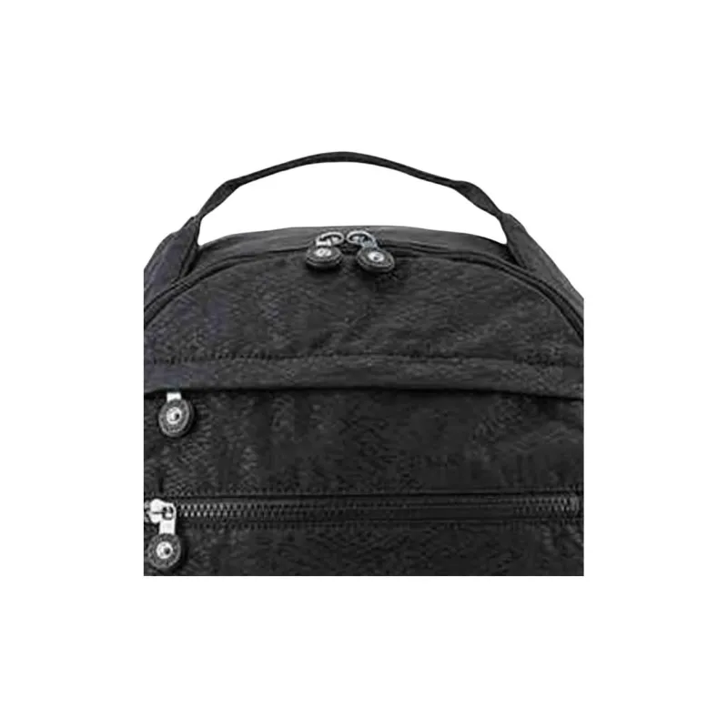 Kipling Fabric Backpack Large Size Unisex Black-3