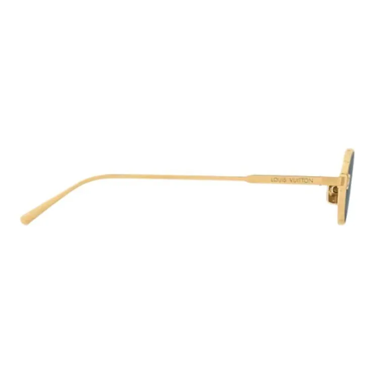 LOUIS VUITTON Metal Oval Sunglasses Men's Gold-1