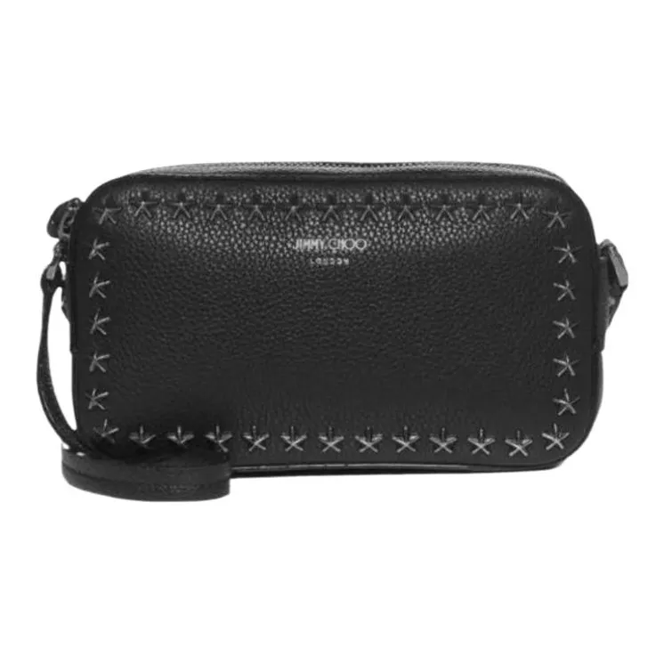Jimmy Choo Cowhide Leather Shoulder Bag Women's Black-0