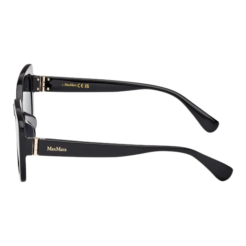 MaxMara Plate Frame Square Sunglasses Unisex Black-2