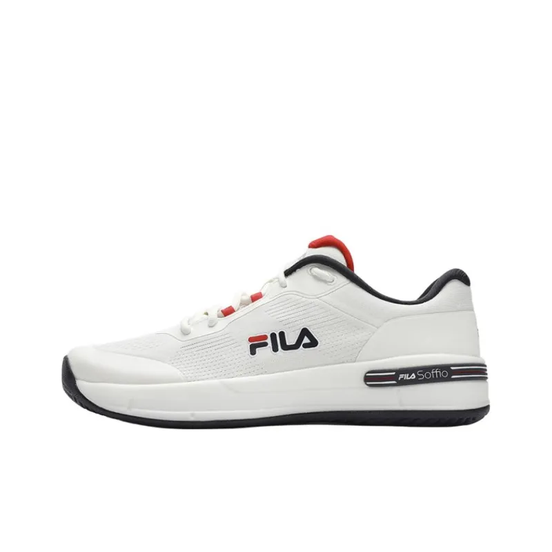 FILA Court Abrasion Resistant Low Top Tennis Shoes Men's White-0