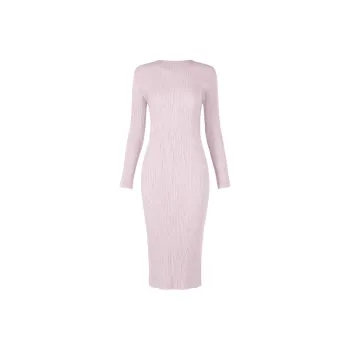 ISSEY MIYAKE Long Sleeved Dress Women's Light Purple