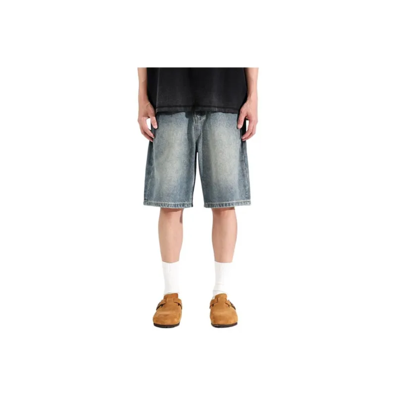 GOODHENLCE Denim Shorts Unisex Blue-0