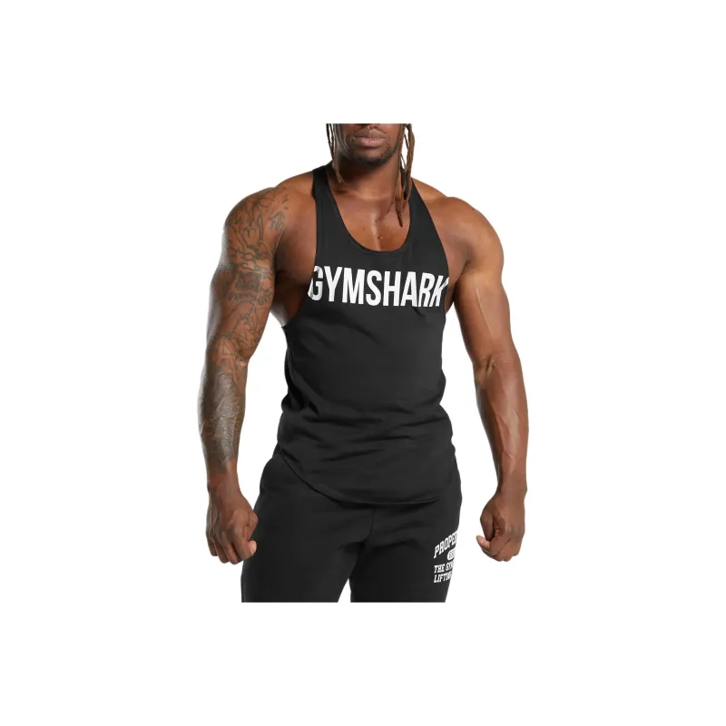 GYMSHARK Tank Tops Men Black-0