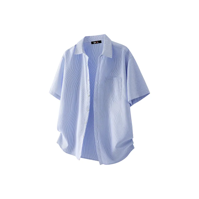 SOIE Shirt Unisex Yellow With White Stripes-24