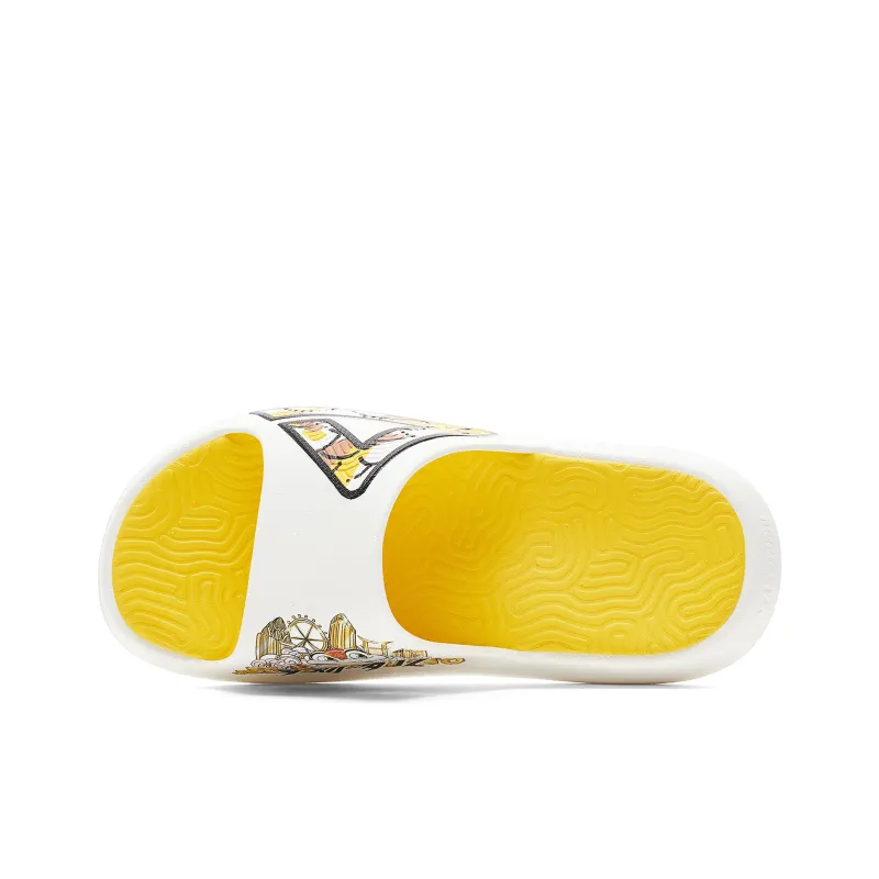 PEAK Cushioning Odor Resistant Slide Slippers Women's White-3