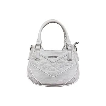 CULTIVATOR PU Leather Shoulder Bag Small Size Women's White/Black