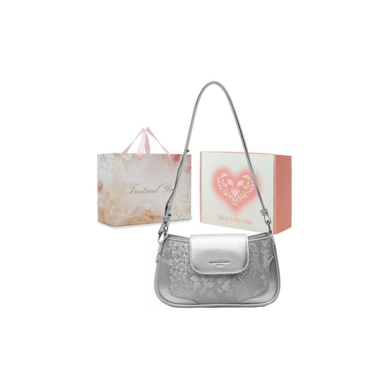 TOUTSEUL YOLO PU Shoulder Bag Regular Women's Ecru/Silver/Black/Pink-23