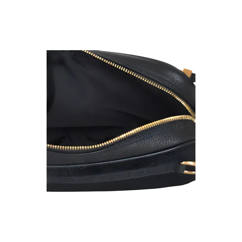 VERSACE Leather Cameras Shoulder Bag, Crossbody Bag Trumpets Men's Black-1