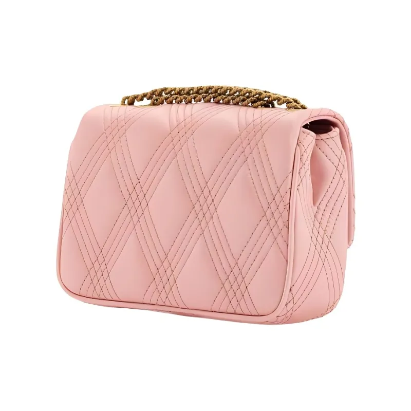 Valentino Chlorovinyl Polyvinyl Chloride Shoulder Bag Small Size Women's Pink-2
