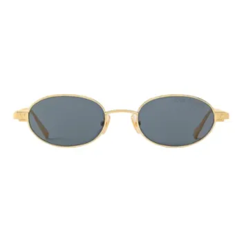LOUIS VUITTON Metal Oval Sunglasses Men's Gold