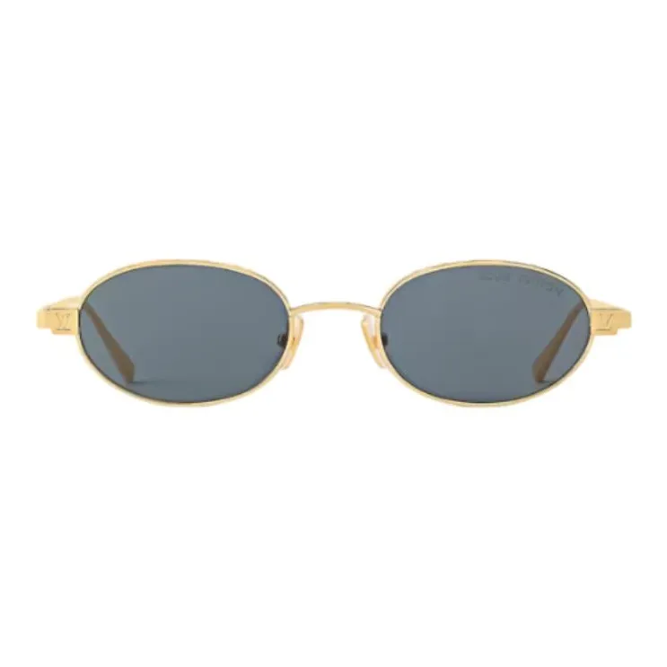 LOUIS VUITTON Metal Oval Sunglasses Men's Gold-0