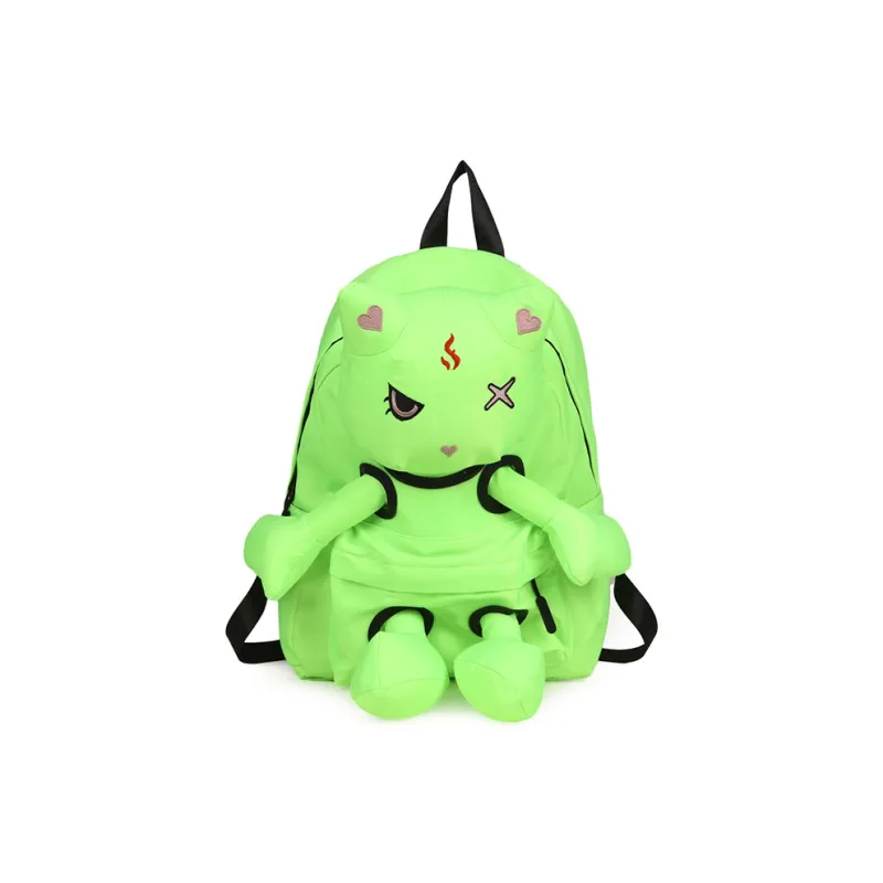 Kaka Tree Nylon Backpack Black/Green/Blue/Pink/Beige-6