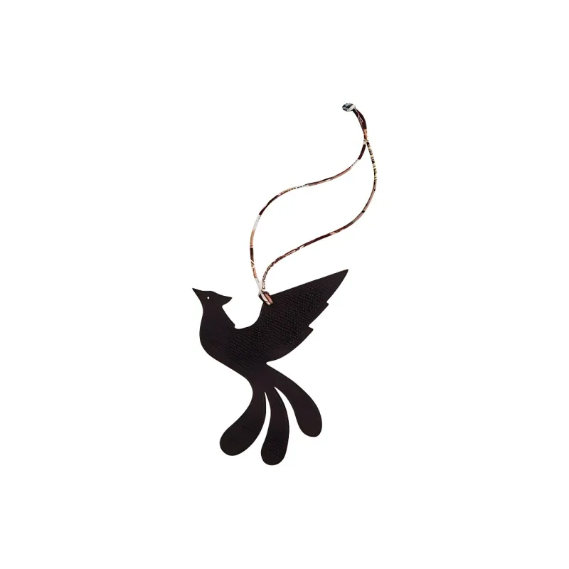 HERMES Calfskin Bag Charm Bag Merch Women's Black-0