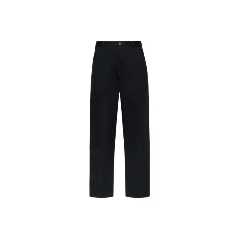 Moncler FW25 Cotton Gabardine Trousers Casual Pants Men's Black-0