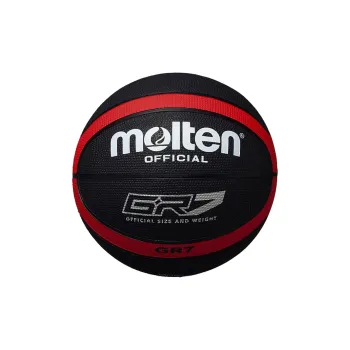 Molten BGR7 KR Rubber Basketball Black Red Size 7 Training Unisex