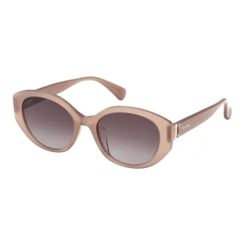 MaxMara Plate Frame Oval Sunglasses Unisex Pink
