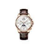 Rose Case White Dial Brown Leather