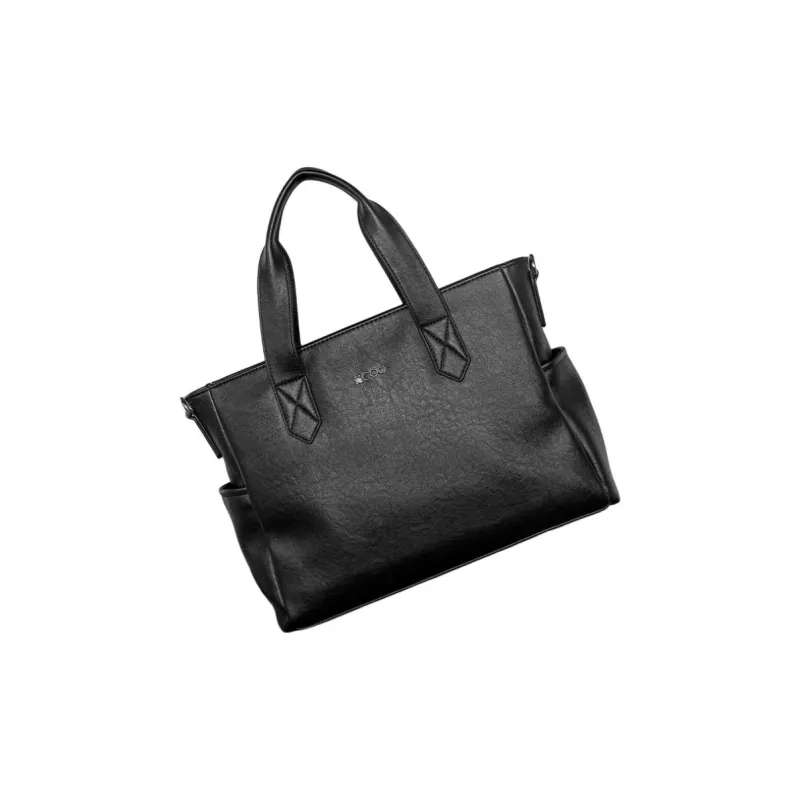 COW Leather Briefcase, Handbag Tubas Men's Black-5