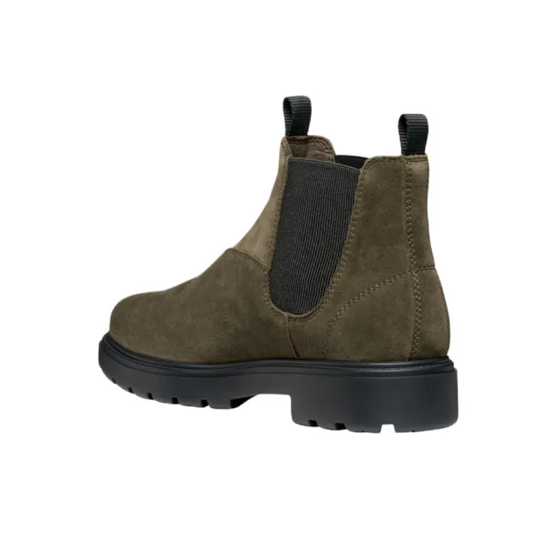 GEOX Spherica Ec7 Short Chelsea Boots Men's Army Green-4