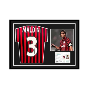 Three For AC Milan Team Jersey Deluxe Framing, Outer Frame Approx. 105x70cm