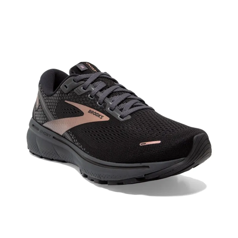 Brooks Ghost 14 Abrasion Resistant Low Top Casual Running Shoes Women's Black-2