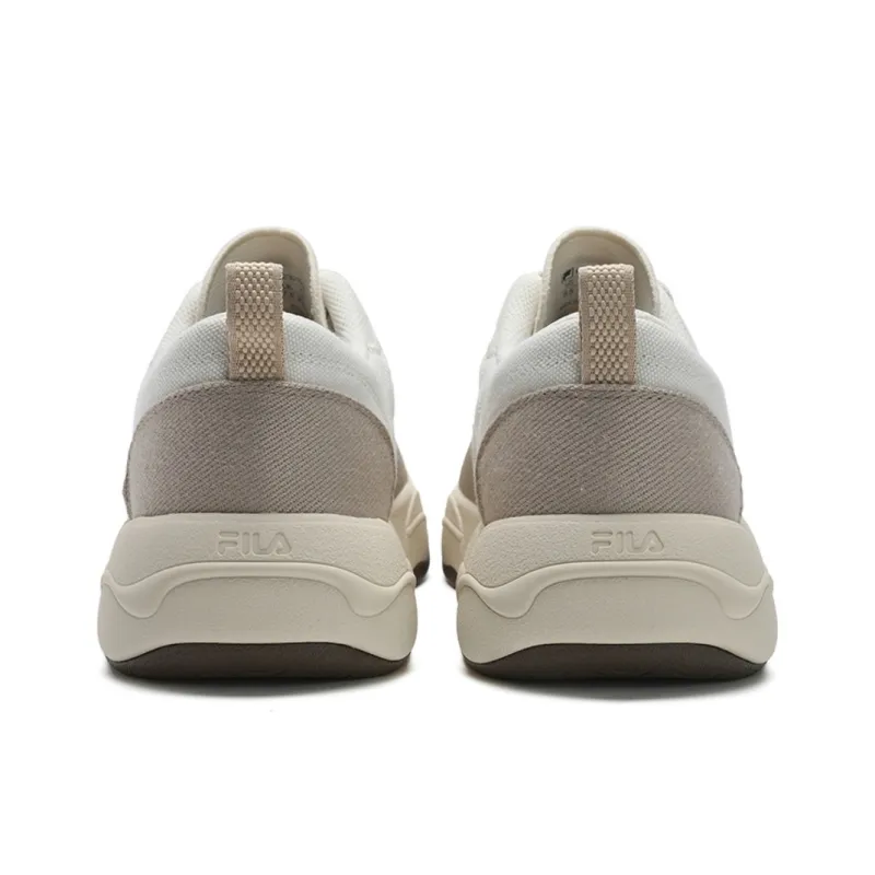 FILA BURGER Hamburger Shoes Wear resistant And Lightweight Low Top Canvas Shoes Men's White Yellow-3
