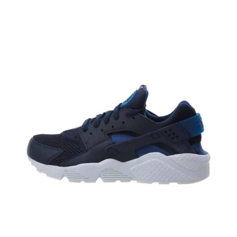 Nike Air Huarache Abrasion Resistant Breathable Low Top Running Shoes Unisex Black Blue-0
