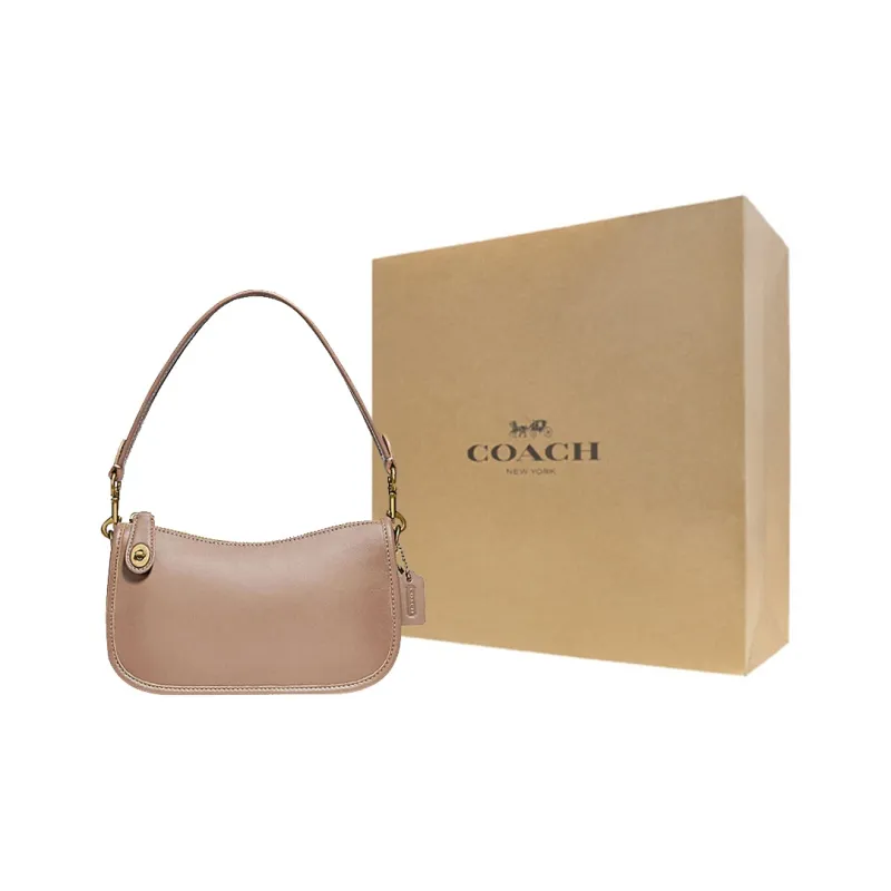 COACH Swinger Leather Shoulder Bag Handbag Crossbody Bag Shoulder Bag Women's Oat-7