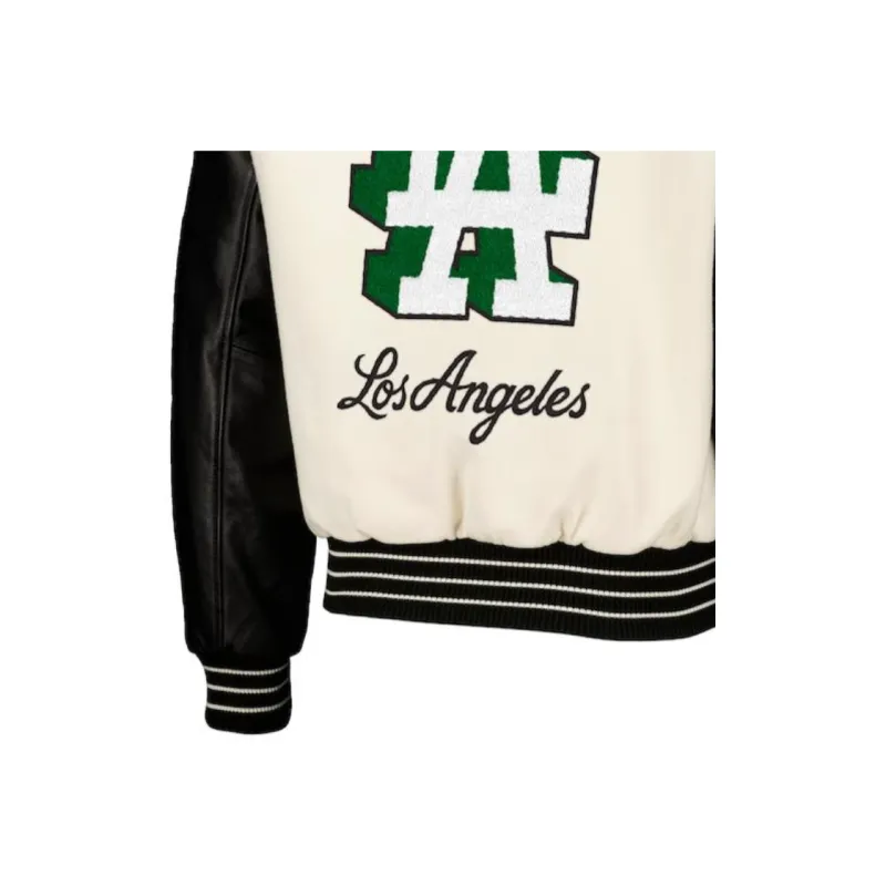 MLB x PLEASURES FW23 Baseball Jacket Men's White-3