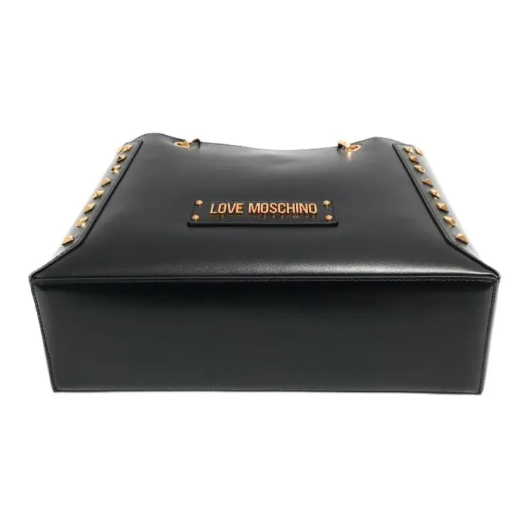 LOVE MOSCHINO PU Shoulder Bag Women's Black-4