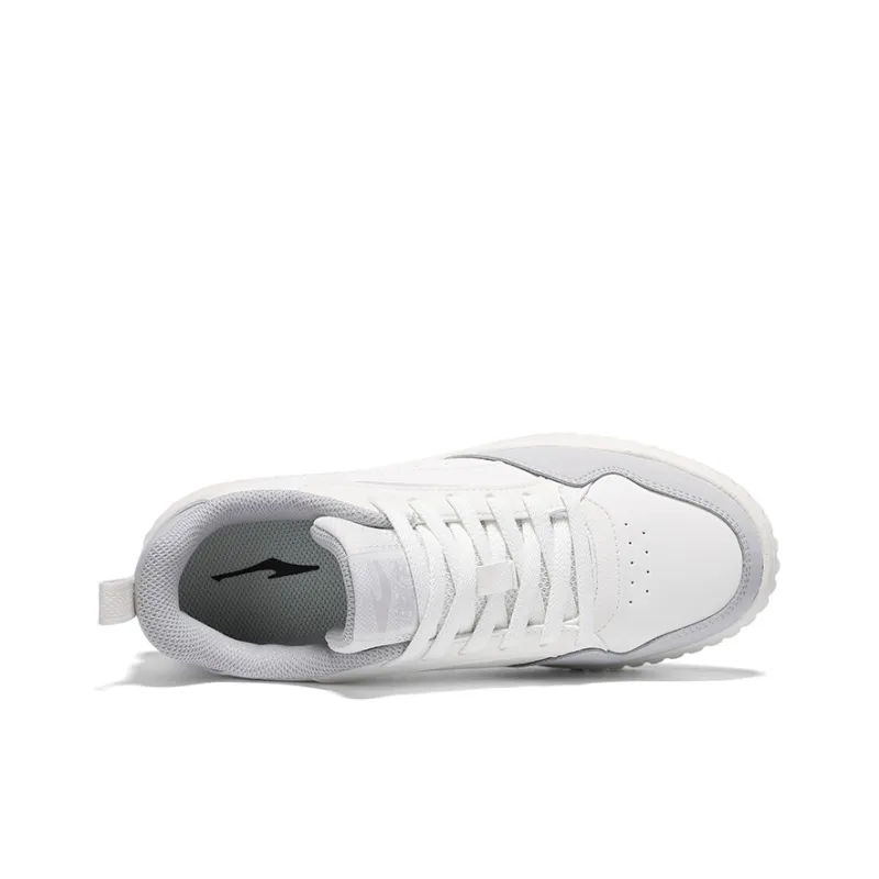 Erke Abrasion Resistant, Lightweight, And Breathable Low Top Skateboard Shoes Women's Microcrystal White Mist Gray-4