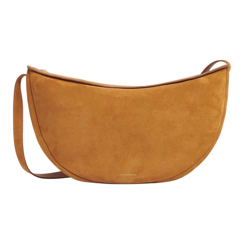 MANSUR GAVRIEL Calf Suede Crossbody Bag, Shoulder Bag Tubas Women's Brown Yellow-0