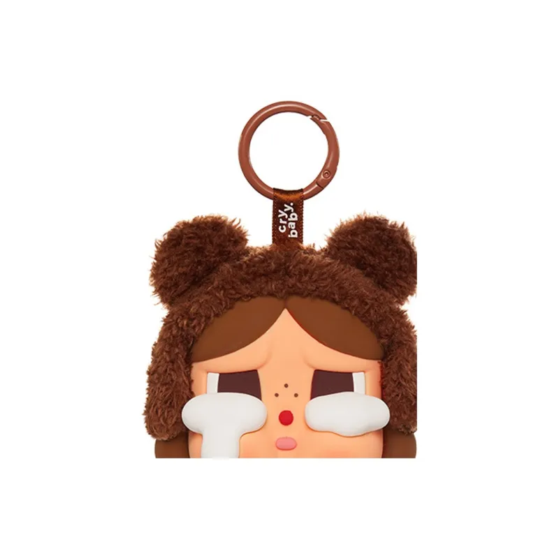 POP MART CRYBABY Silicone Earphone Case Women's Brown/Yellow-1